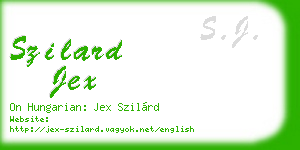 szilard jex business card